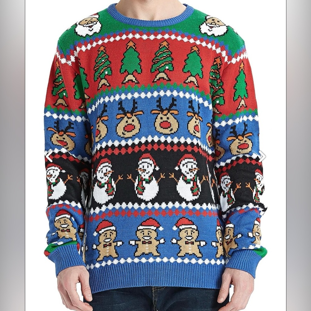 Daisy Boutique Ugly Christmas‎ Sweater Rudolph Reindeer Mens Sz S